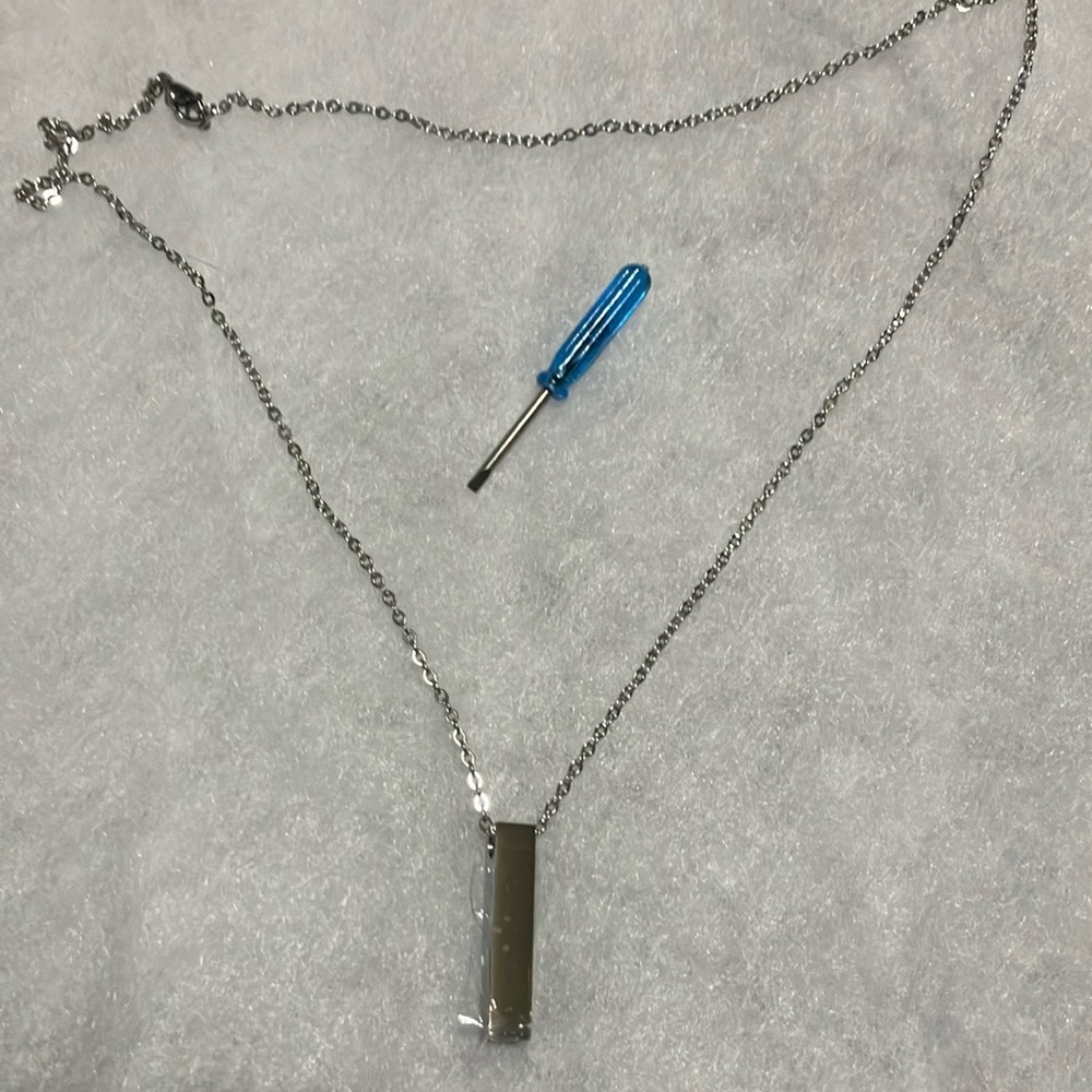 Always with me cube urn memorial necklace - new